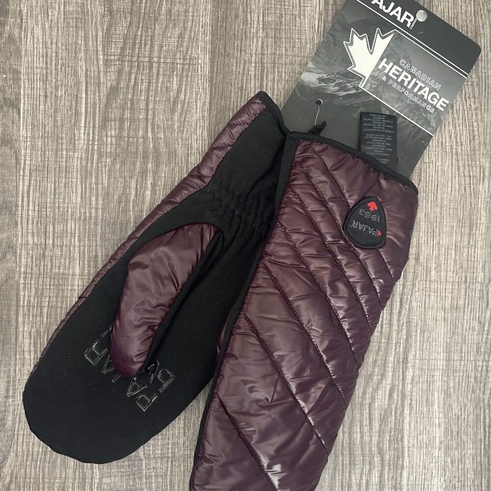 PAJAR SUSAN OXBLOOD QUILTED MITTEN SIZE XS/SMALL-$69 NWT